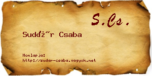 Sudár Csaba névjegykártya