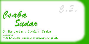 csaba sudar business card